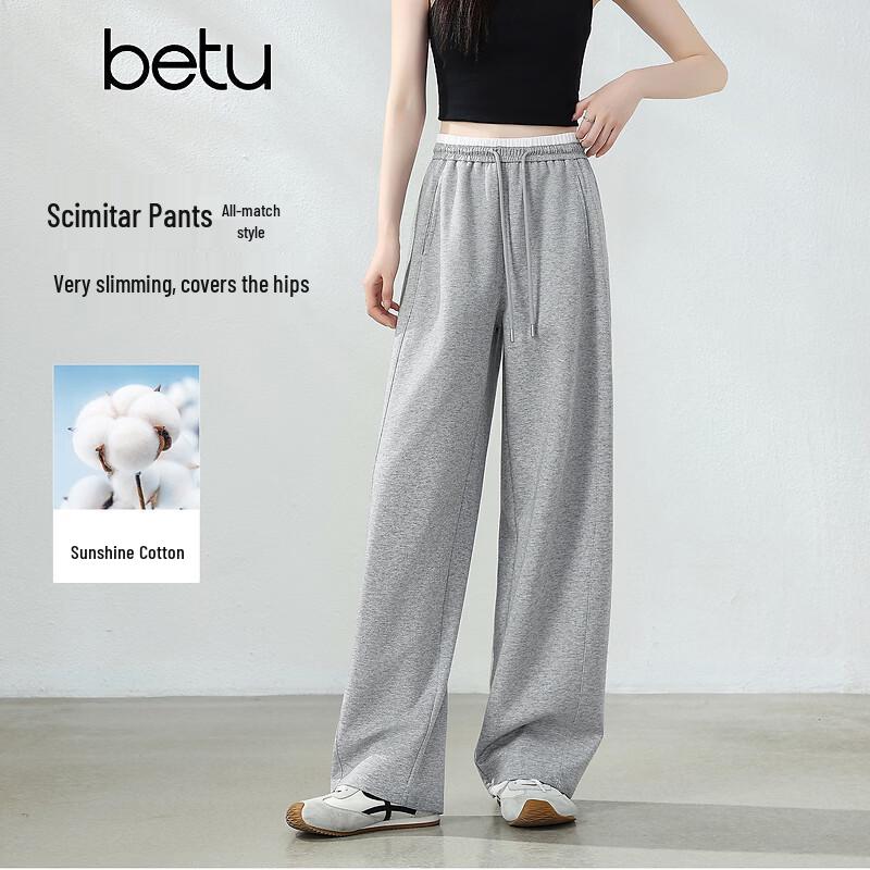 Betu Women s Relaxed Fit Curved-Leg Pants M