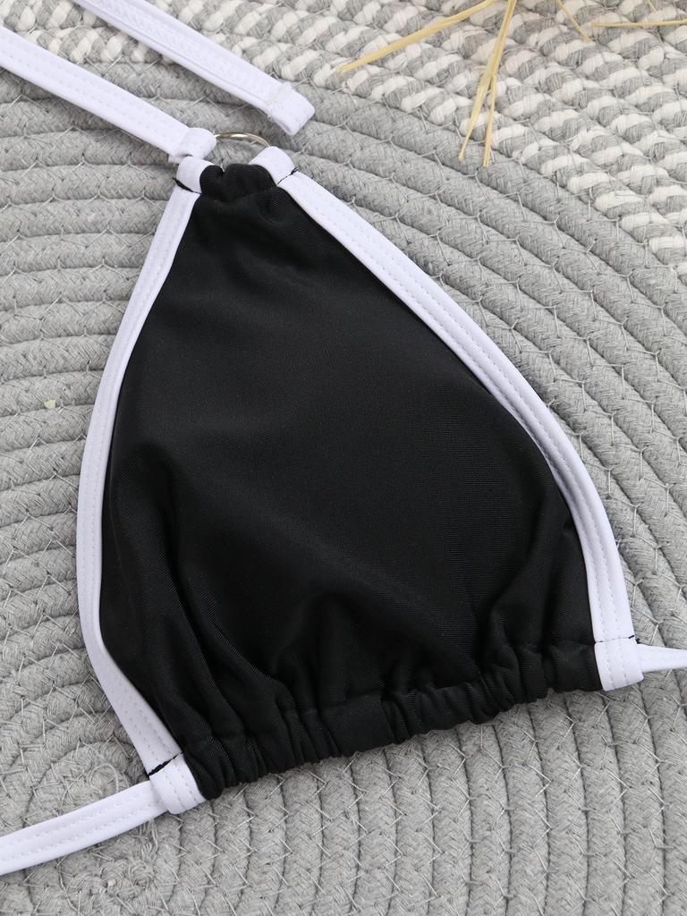 New Multi-Color European & American Lace-Up Bikini: Women's Sexy Three-Piece Swimsuit