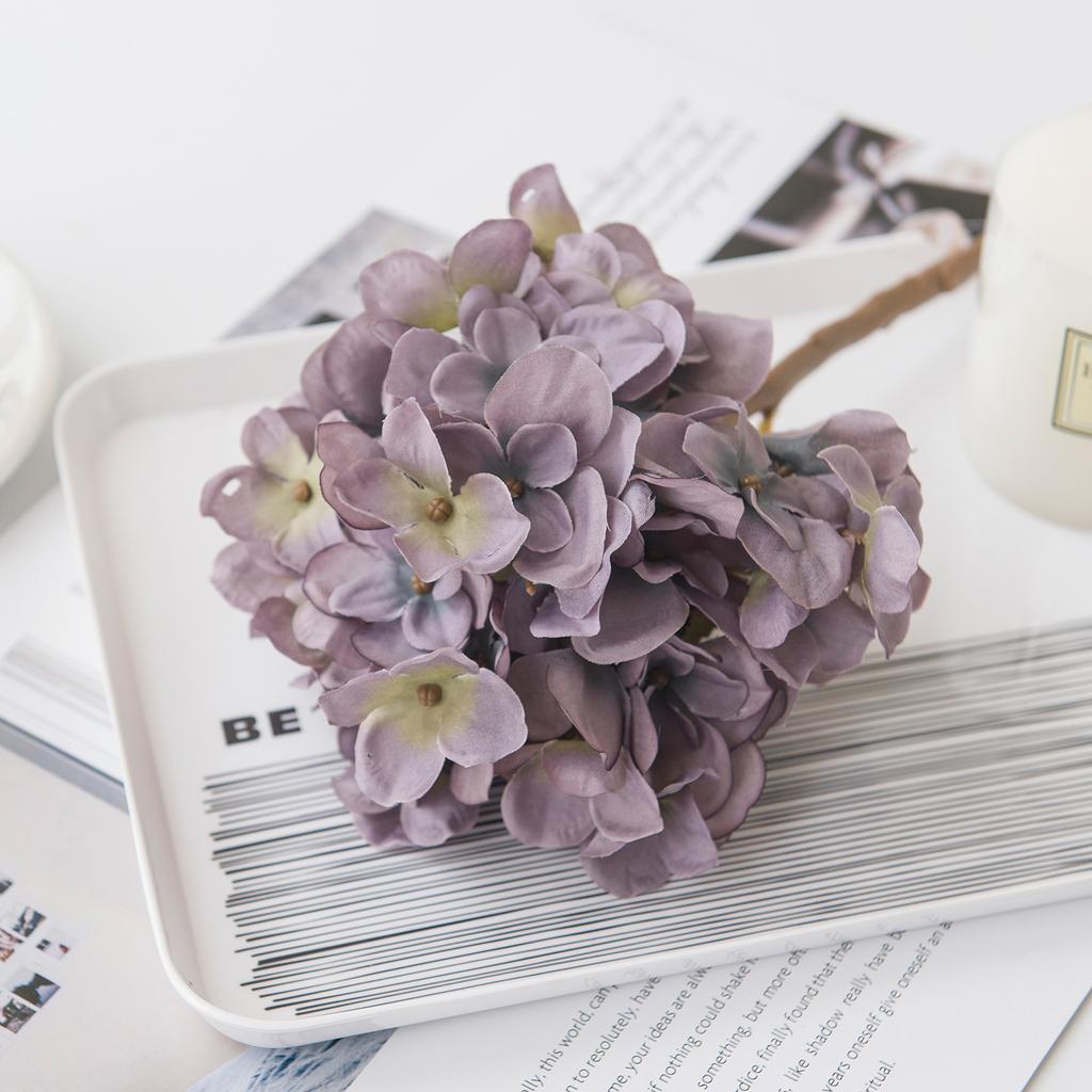 2/5PCS Silk Hydrangea Artificial Flowers High Quality Home Vase Table Decor Wedding Decorative Garden Diy Gift Wreath Material