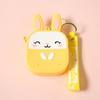 Portable Silicone Rabbit Coin Bag Kawaii Earphone Bag Pendant Bag Pendant Coin Purse Keychain  Kids