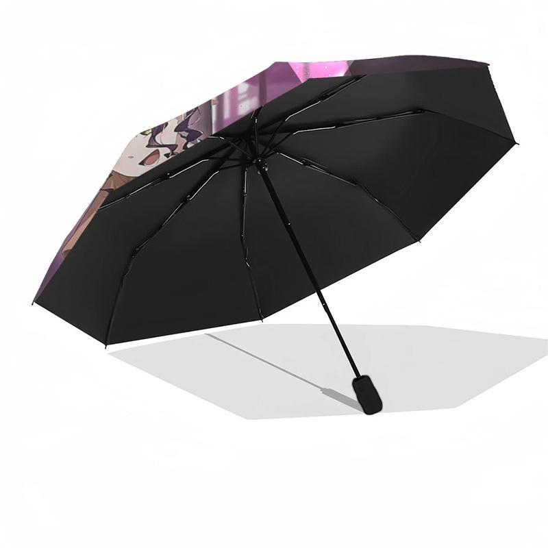 1pc Outdoor Umbrella with Anime Characters, Automatic Opening/Closing, Portable 3-Fold Design, 8-Bone Iron Frame - Perfect Gift for Fans, Travele