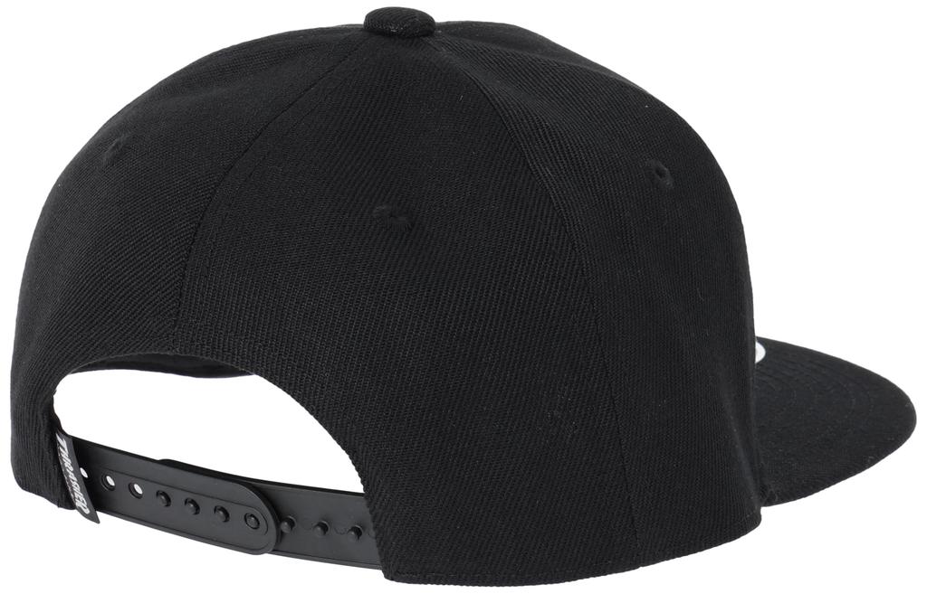 Classic Flat Cap GONZ LOGO Hat FR [Thrasher] Kids' (Adjustable Size) [K-THR-C02K / CAP] BLK/WHT