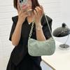 New Arrivals for Spring Fashion Vintage Women's Handbags Corduroy Underarm Bag Casual Shoulder Bags Solid Color Zipper Handbag