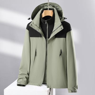 Winter New Three-in-one Jacket Two-piece Padded Velvet Detachable Liner Mountaineering Suit