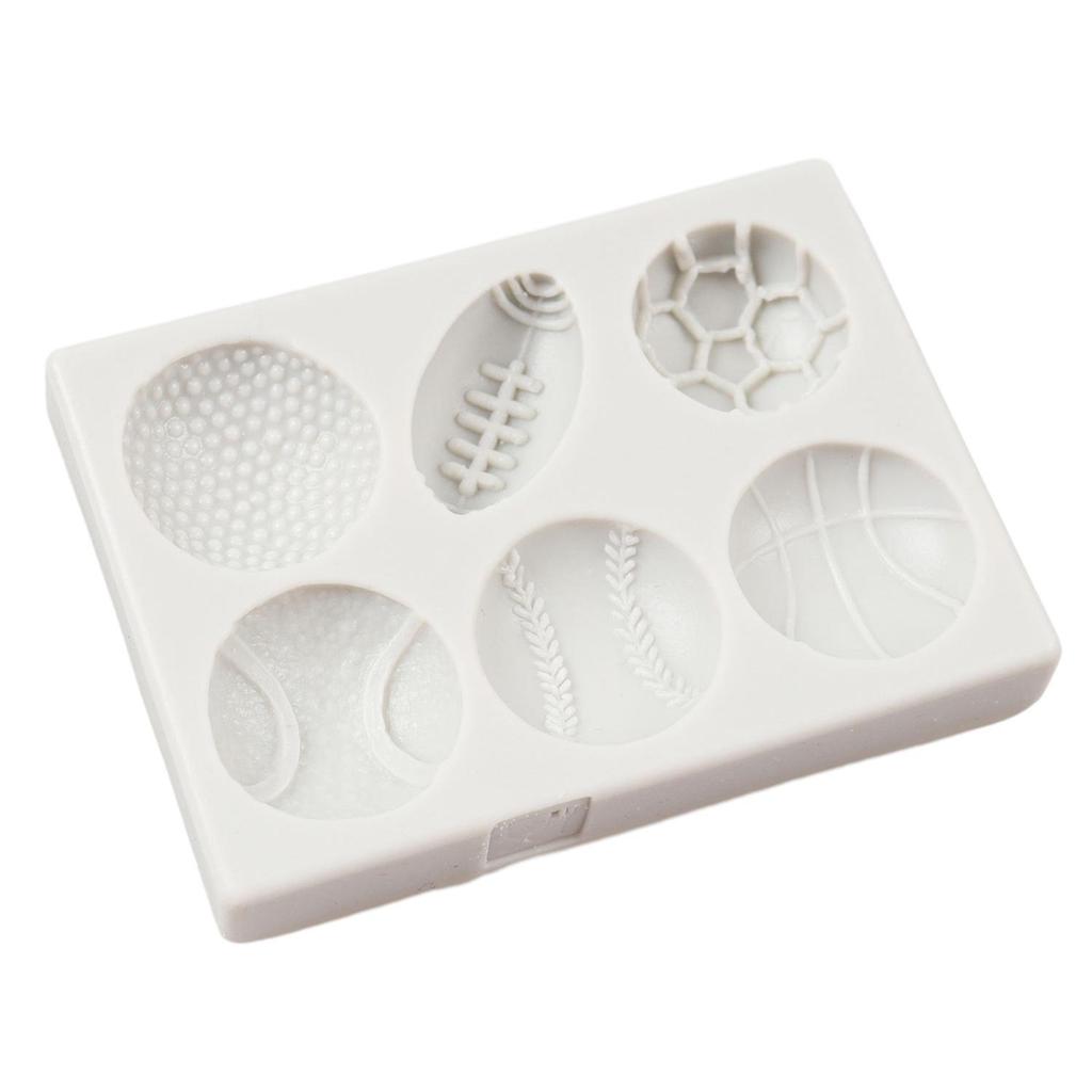 Sports Ball Silicone Mold Football Baseball Basketball Fondant Molds Cake Decorating Tools Theme Cake Dessert Decorated Chocolate Candy Mold