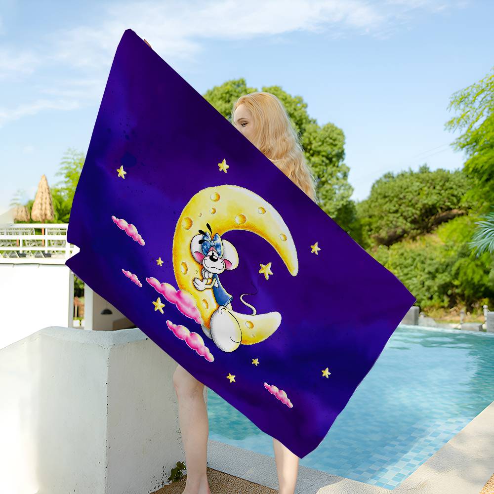 Popular Character D-Diddl Microfiber Beach Towel Absorbent Quick Dry Soft Yoga Swimming Resort Mountain Climbing Towel
