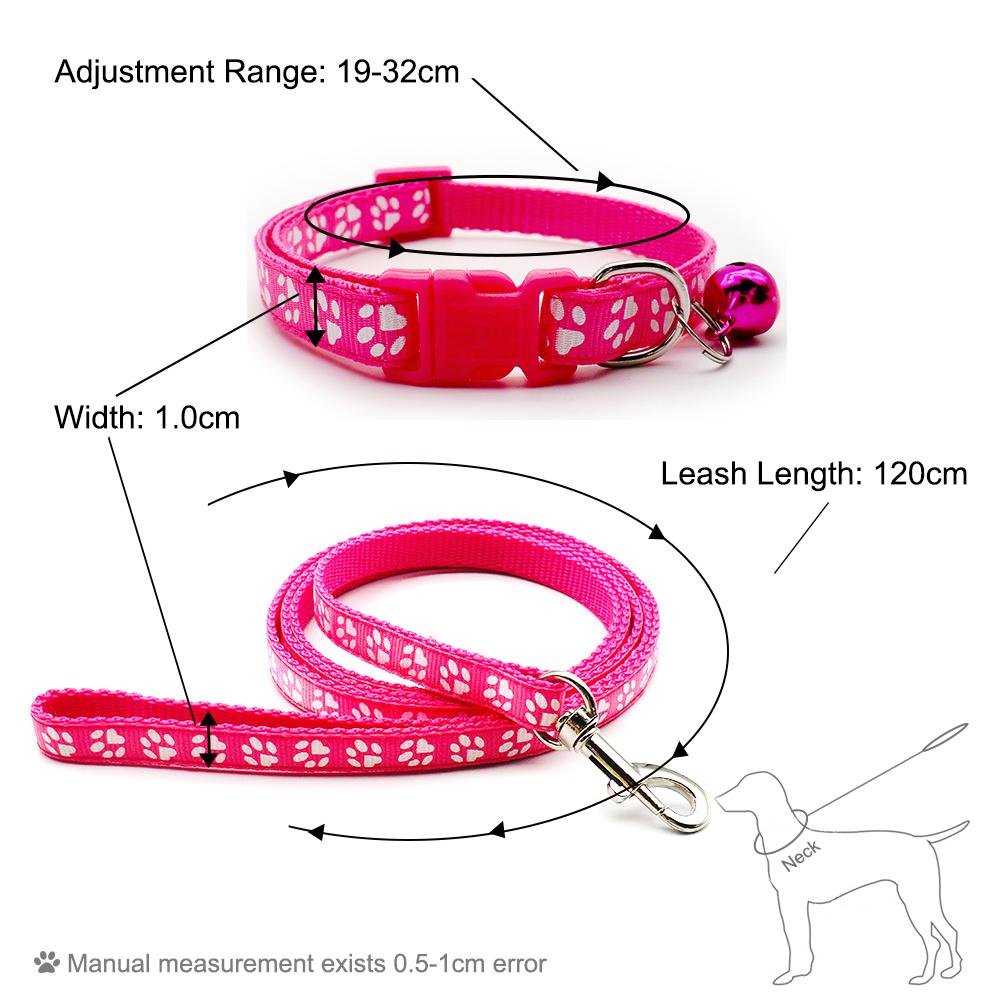 Dog Cat Collar Leash Adjustable Leashes Collar Puppy Outdoor Walking Chihuahua Terrier Schnauzer Outdoor Traction Rope General
