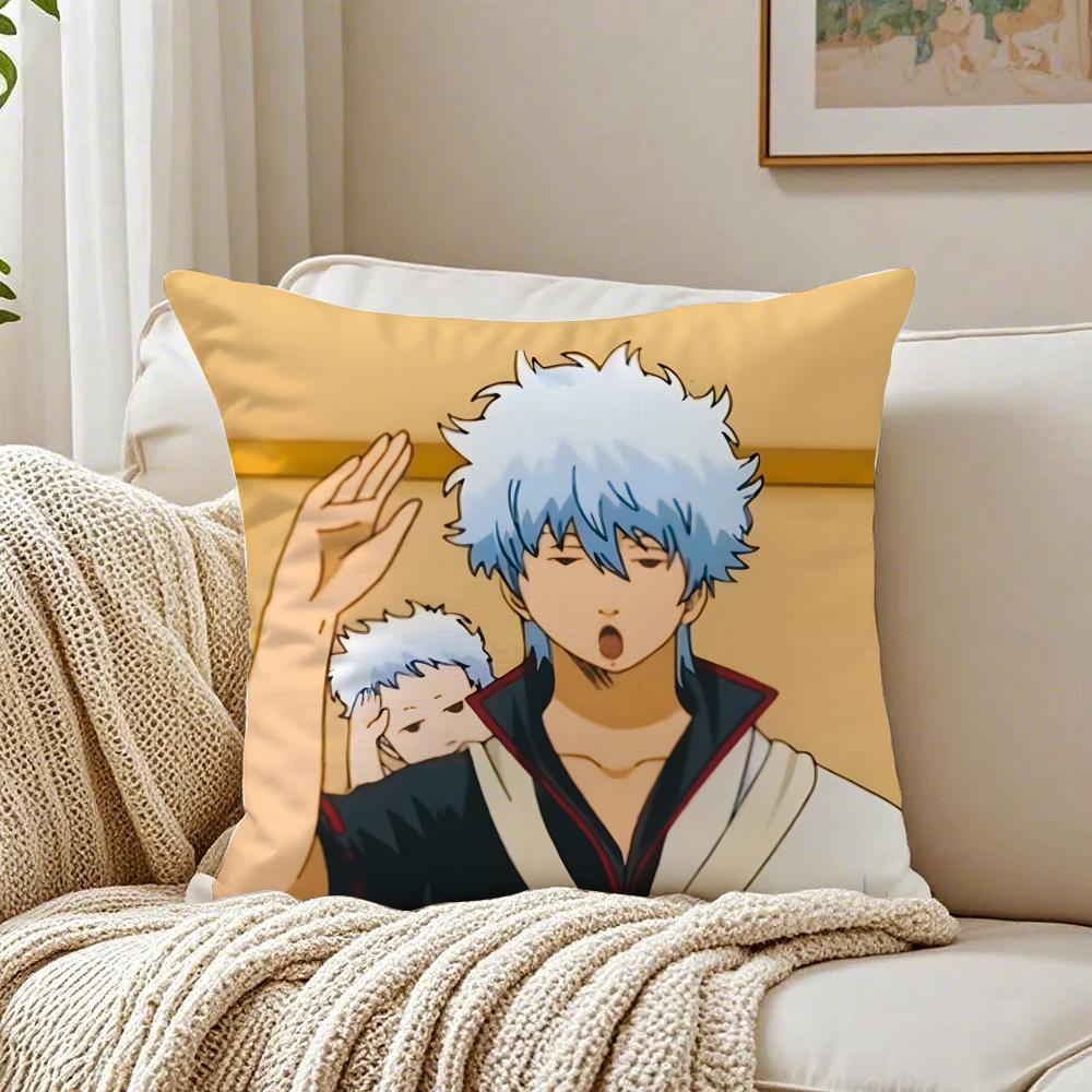 Anime Parody GGintama Cushion Cover Pillowcase Antidustmite living Room Sofa Decor Cushion Room