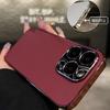 Electroplated plain leather is suitable for iPhone11 mobile phone case, Apple 11ProMax leather pattern metal lens all-inclusive protective case.
