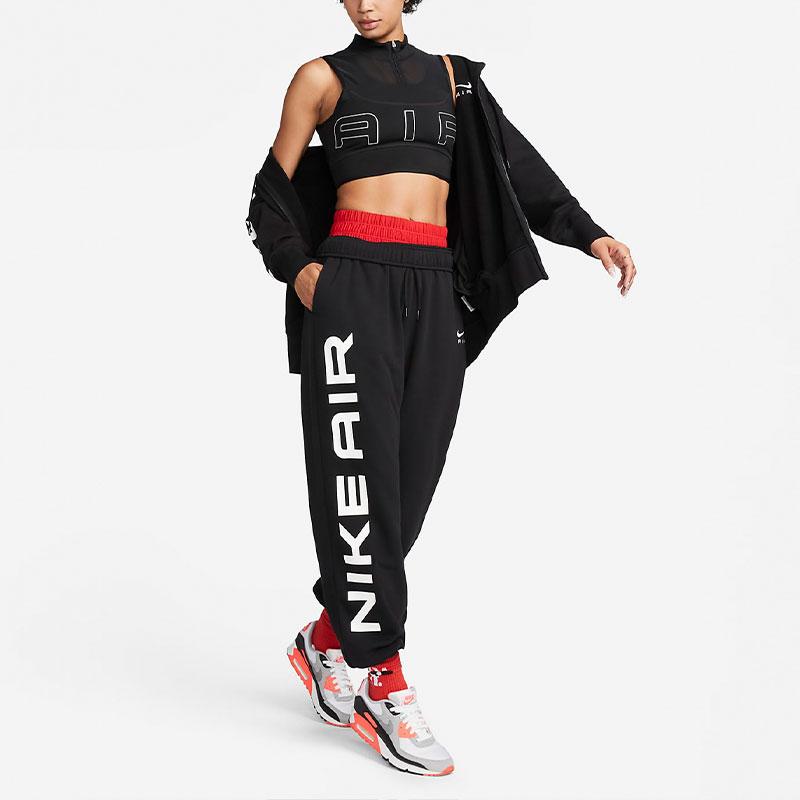 Nike Sportsklær Air Allover-trykk Løs hettegenser Dame Hettegenser Svart FB8048-010