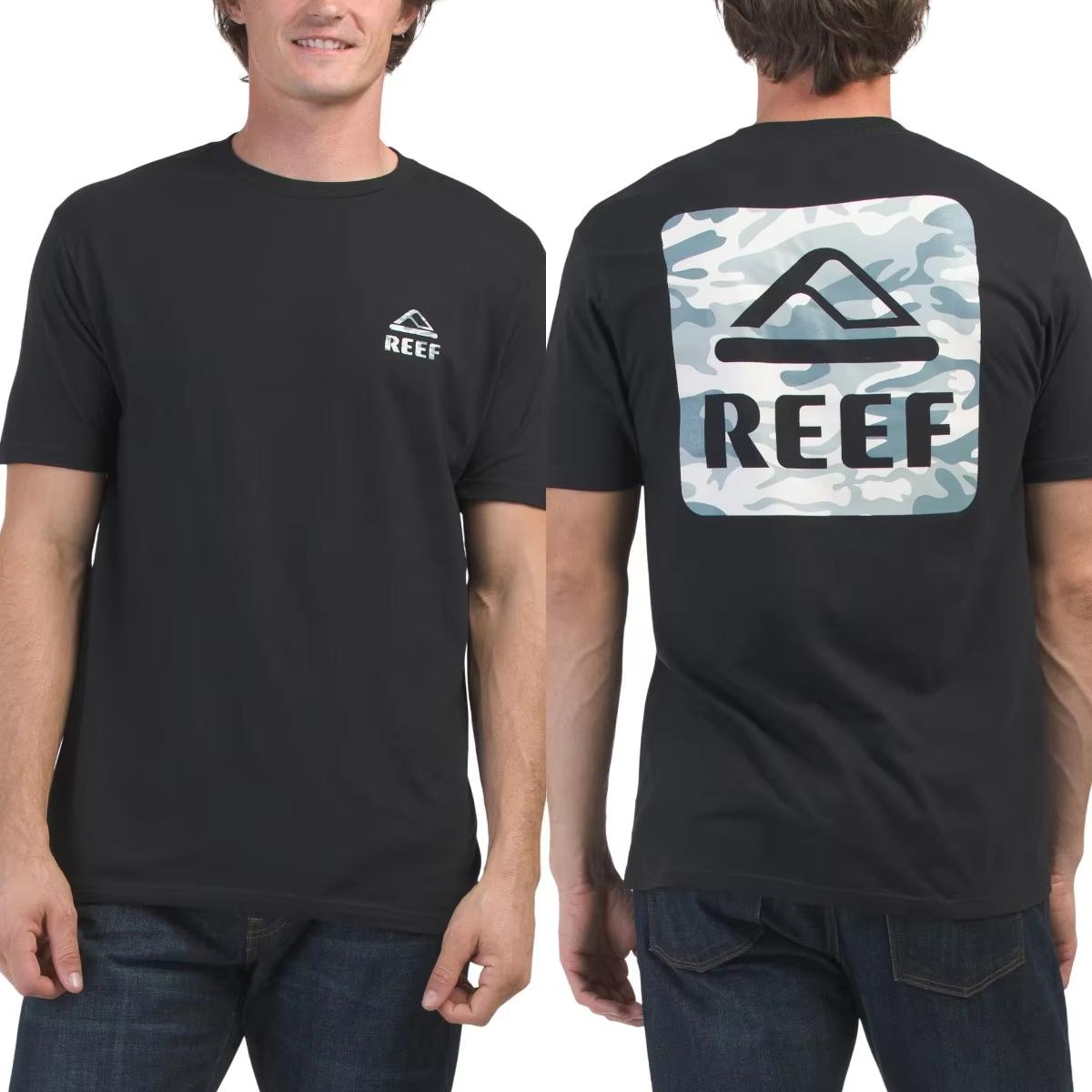 

Men s T-shirt Reef Brand Print Casual Pure Cotton Oversized Y2k Tops Women s Short Sleeve Crew Neck Tee Comfortable Vacation Top 4XL