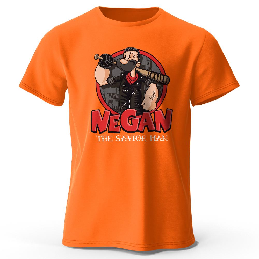 

Мужская футболка Negan The Savior Man Printed, 100% хлопок, свободные футболки с забавной графикой для мужчин, летние топы XXXL оранжевый
