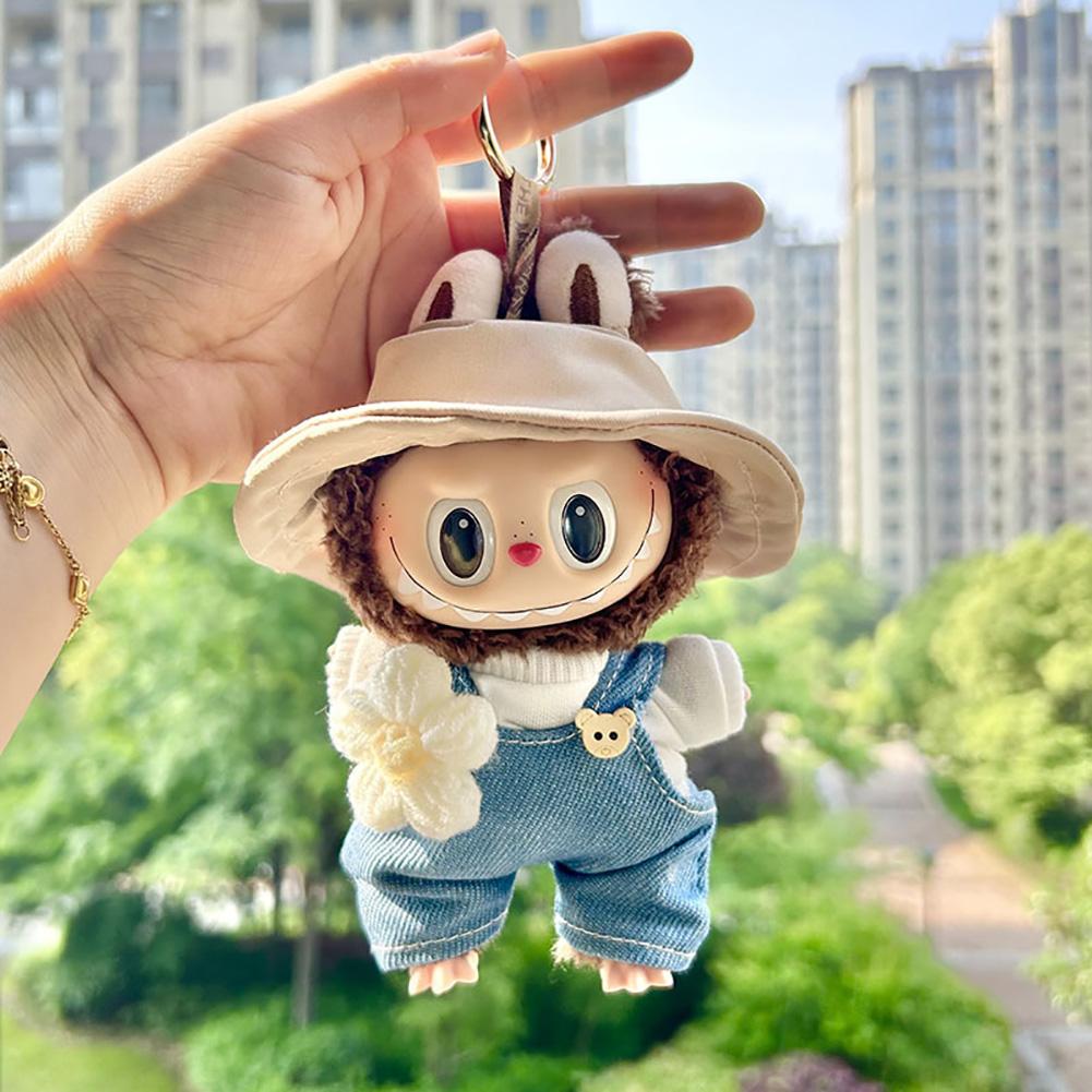 Doll Hat for 17cm Labubu Color Match Hat Kawaii Cute Doll Accessories Kids Girls Toys