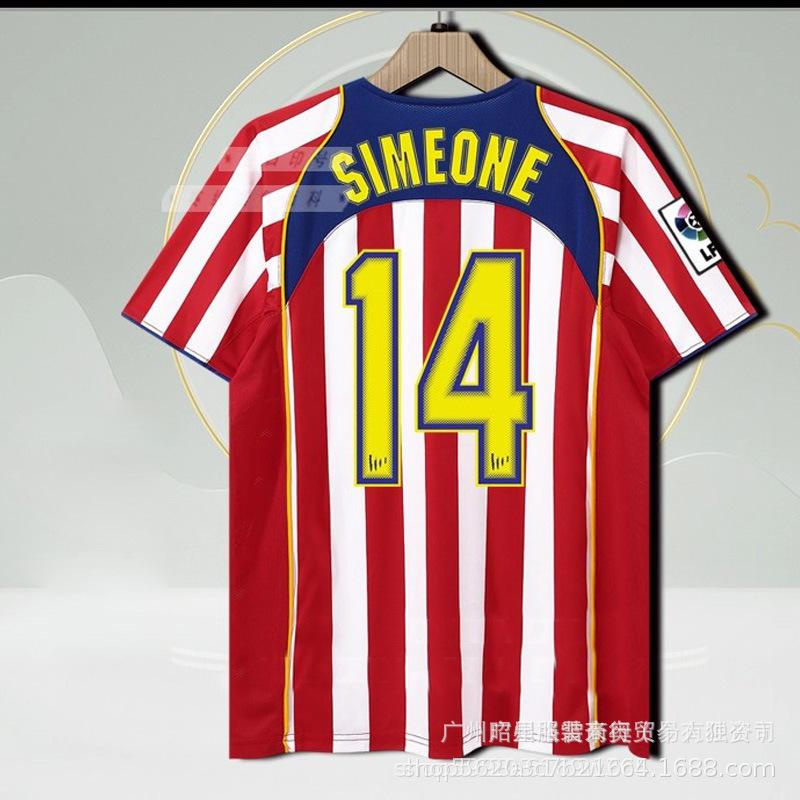 Vintage football jersey 0405 season Atletico Madrid LFC98 France 06 France 0708 Manchester United football jersey with print