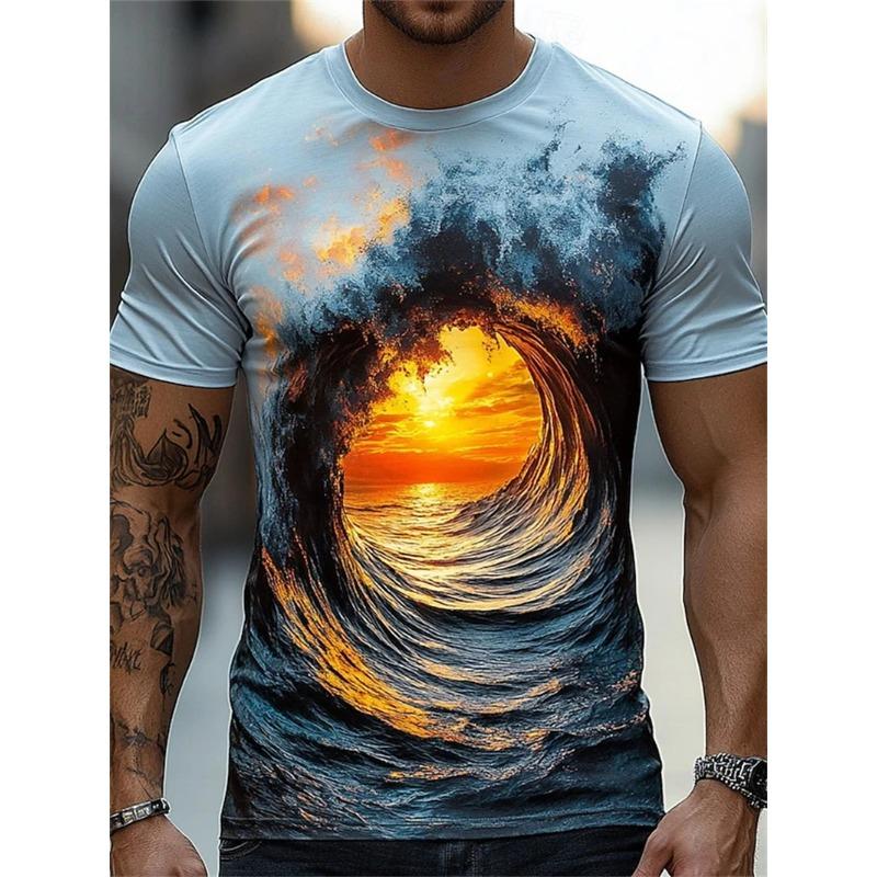 T Shirt for Men 3D Printed Art Abstract T-shirt Y2k Tops Harajuku Fashion Street Unisex Clothing TShirt
