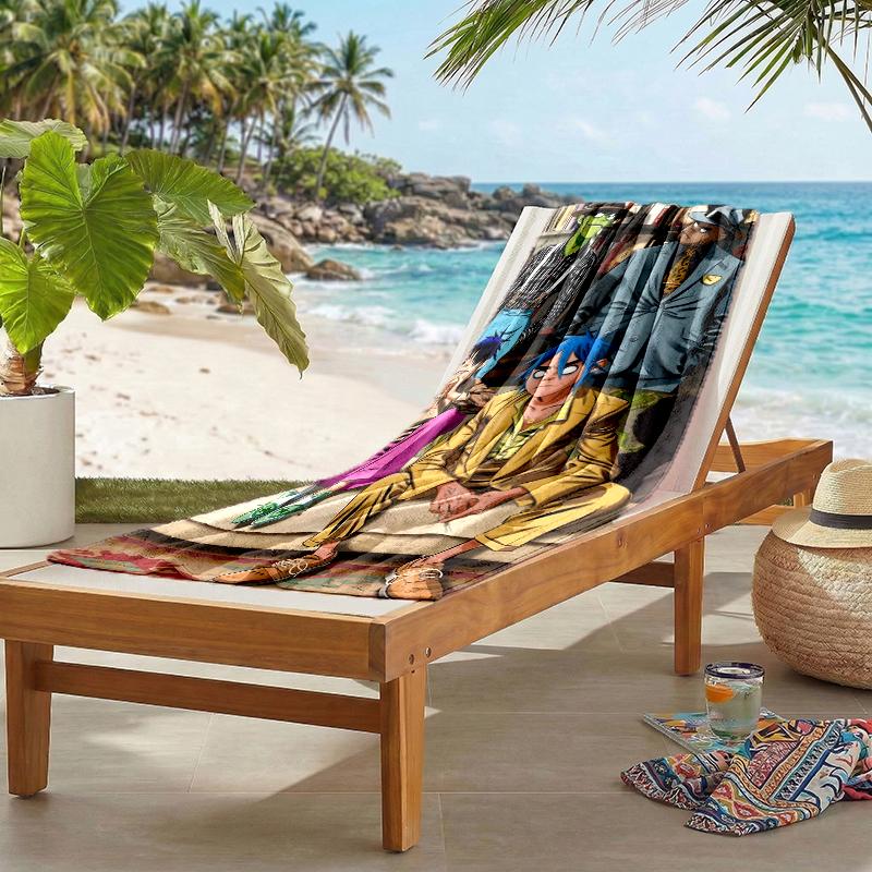 Gorillaz Fashion Beach Towel: Ideal for Summer Adventures Soft, Absorbent and Quick Drying Suitable for Swimming and Bathing