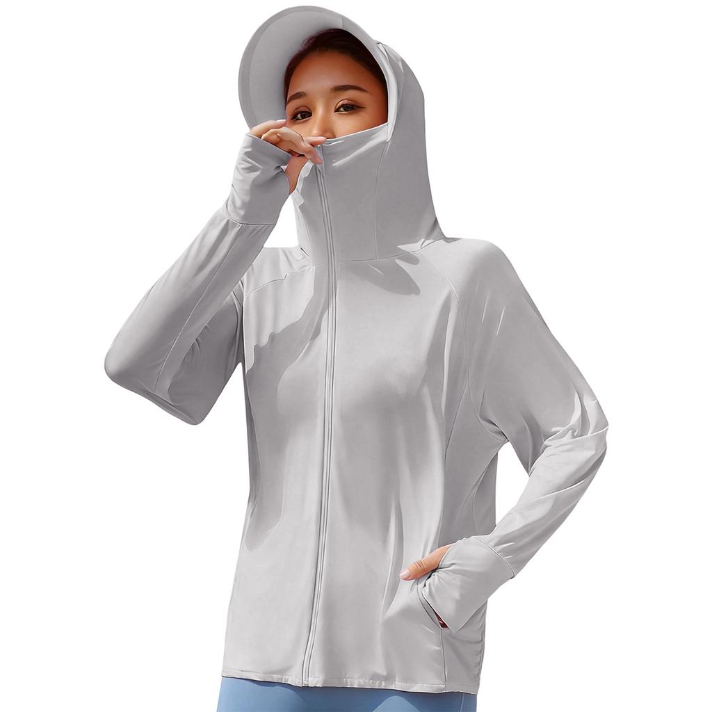 Women's Ice Silk UV Thin Breathable Loose-fitting Cycling Sun Clothing