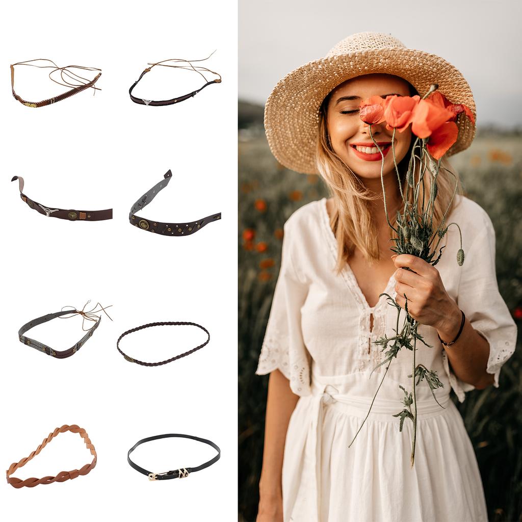 Leather Hat Bands Native American Hat Bands Western Hat Belt Bands Fedora Hat Bands Cowboy Hat Bands Straw Hat Bands