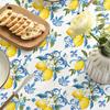 Klassisches Iris-Muster Zitrone Rechteck Wasserdichte Tischdecke Partydeko Waschbare Küchen-Esstischdecke Hochzeitsdekorationen