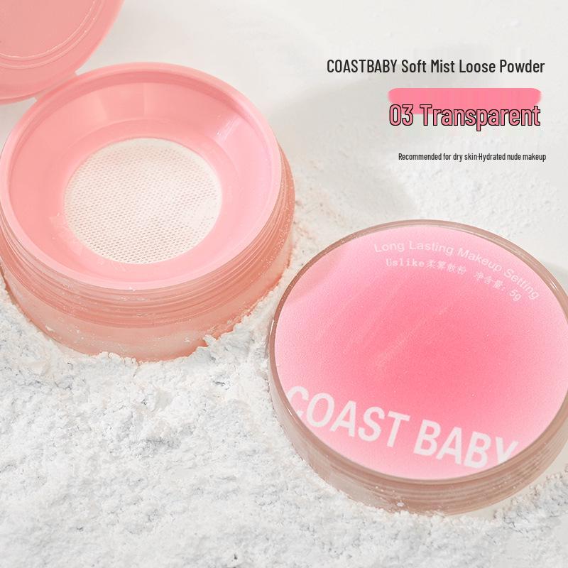 Coast Baby Soft Mist Loose Powder | Long-Lasting, Lightweight, Oil-Control, Matte, Waterproof, Sweatproof, Sensitive Skin-Friendly Concealer.