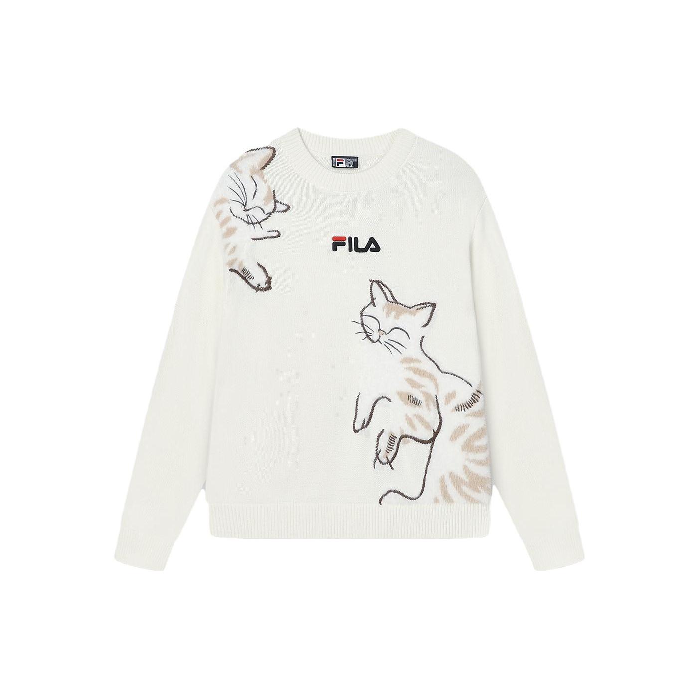 

New FILA Knitwear Women s Light Beige White F11W348409F-IV XL