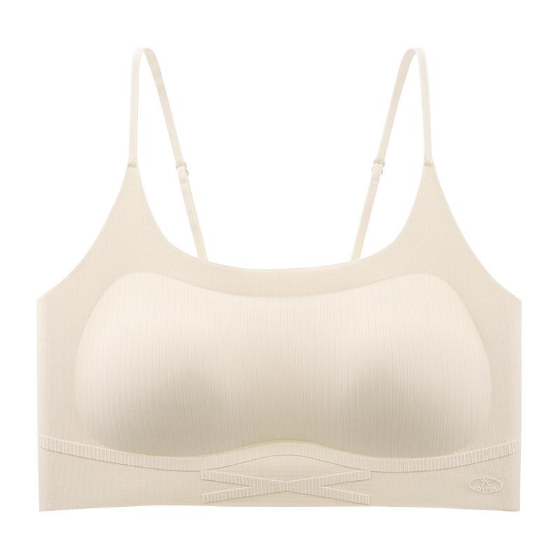 Liquid Foundation Bra Seamless Tube Top Anti-light Beautiful Back Underwear Small Chest Small Suspender Thin Shoulder Strap Underwear