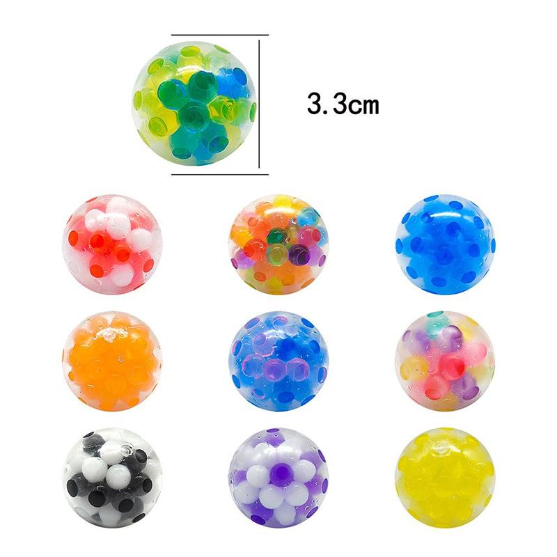 5/10/20Pcs Colorful Stress Balls Squeeze Ball Stress Relief Squishy Toys For Kids Birthday Party Favor Gifts Classroom Prize