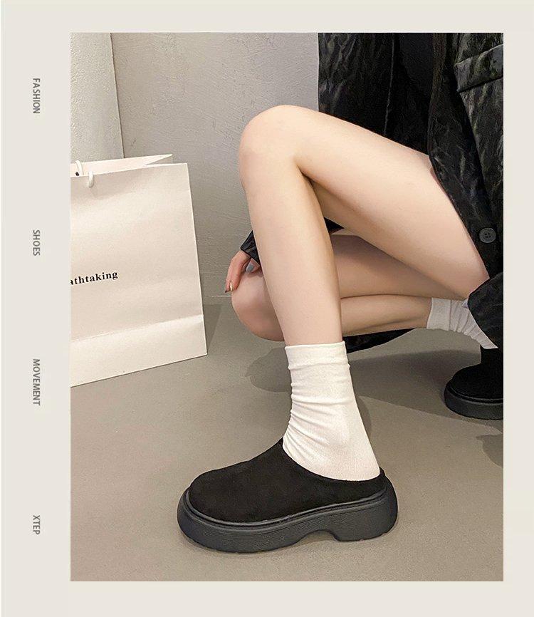 Baotou Half Slippers Thick-soled Women's Outer Wear 2024 New Casual Big Head One-pedal Bread Muffin Lazy Boken Shoes