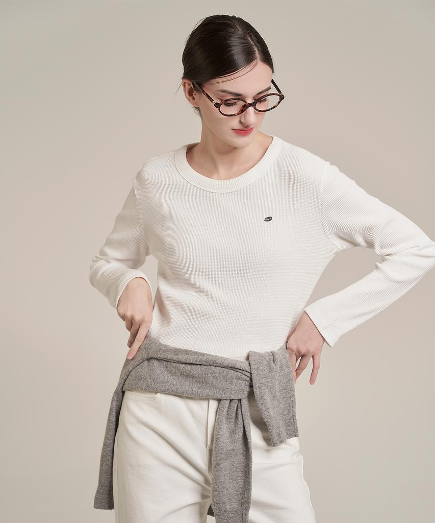 Iteoneolmomeonteu Waffle T-Shirt _ White