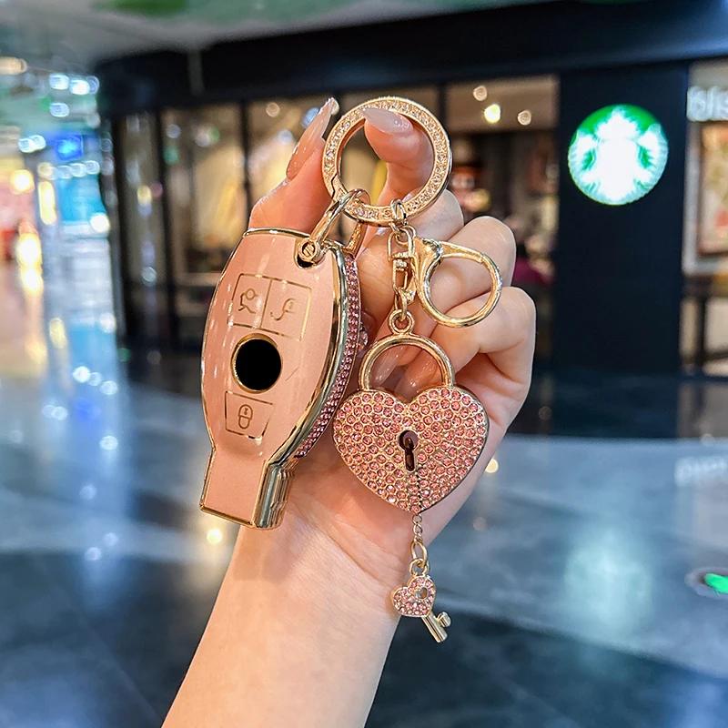 For Mercedes Benz Keycase C E A B S Class Gle Gla Glb Glc Gls Amg Car Key Bag Exquisite Durable Car Interior