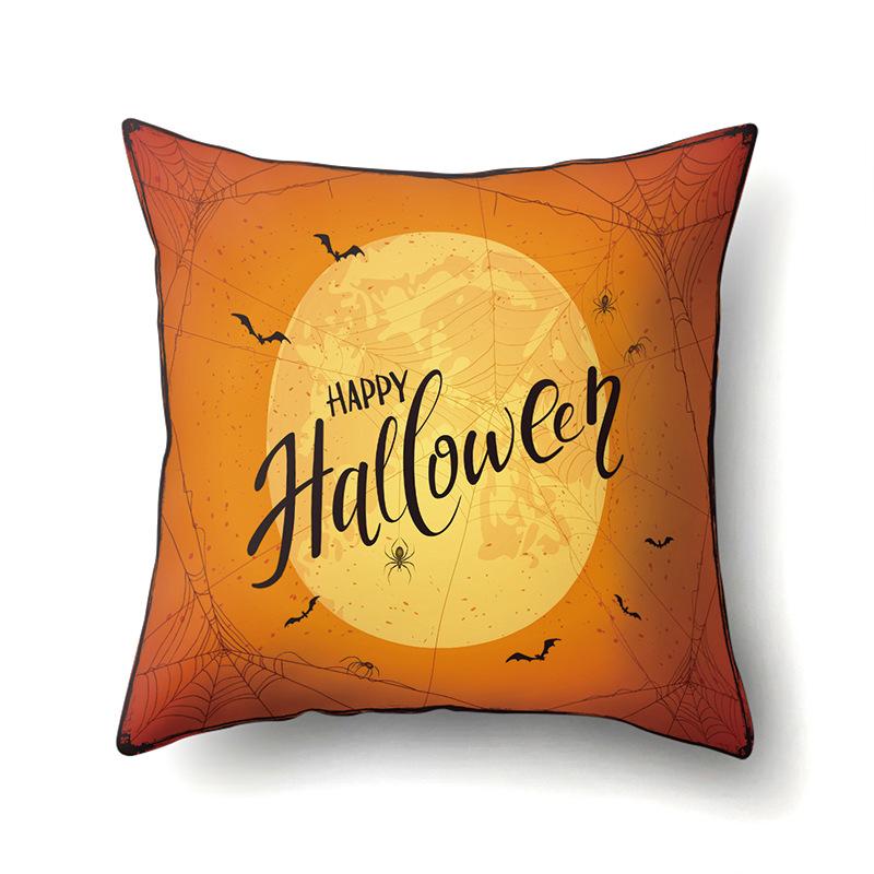 Halloween Pillowcase Car Waist Pillow Pumpkin Sofa Cushion Cover Office Home Living Room Pillowcase