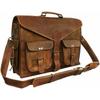Leather Messenger Bag Laptop Bag Briefcase Satchel  Rustic Vintage
