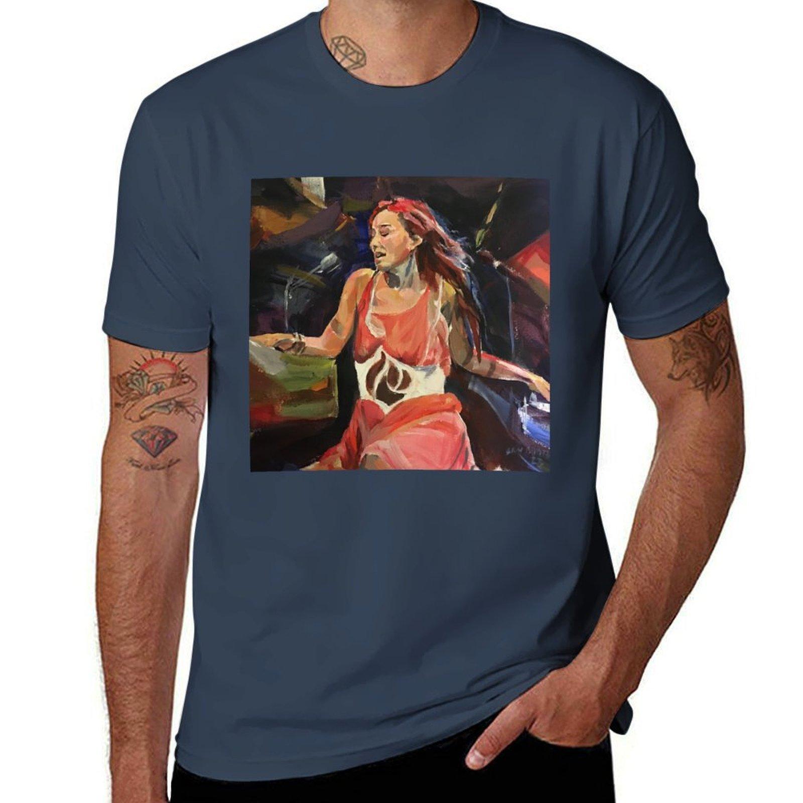 Tori Amos Two Pianos 4 TShirt Casual All Match Tee Shirt for Unisex S
