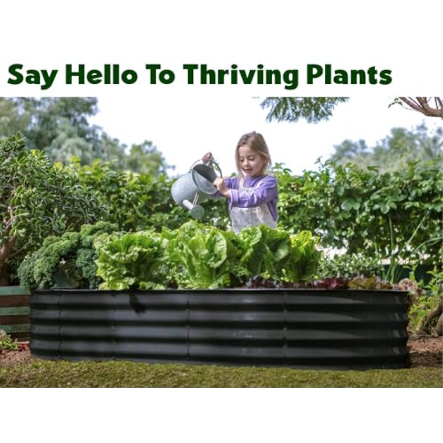 Galvanized Raised Garden Beds Outdoor 6×3×1 Ft 2-Pack Planter for Vegetables Flowers Large Metal Garden Box Patented Tool-Free