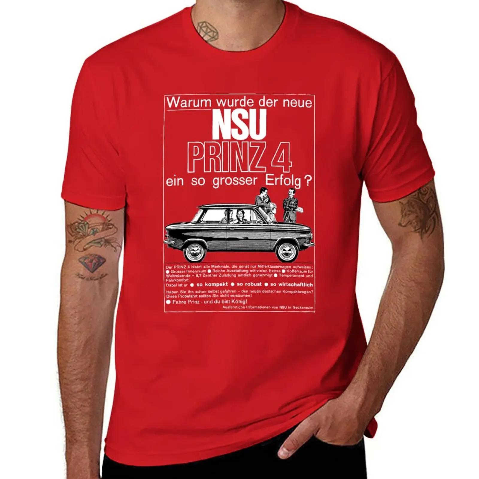 

NSU PRINZ 4 Футболка аніме одяг хлопчики білі чоловіча футболка XXXL червоний