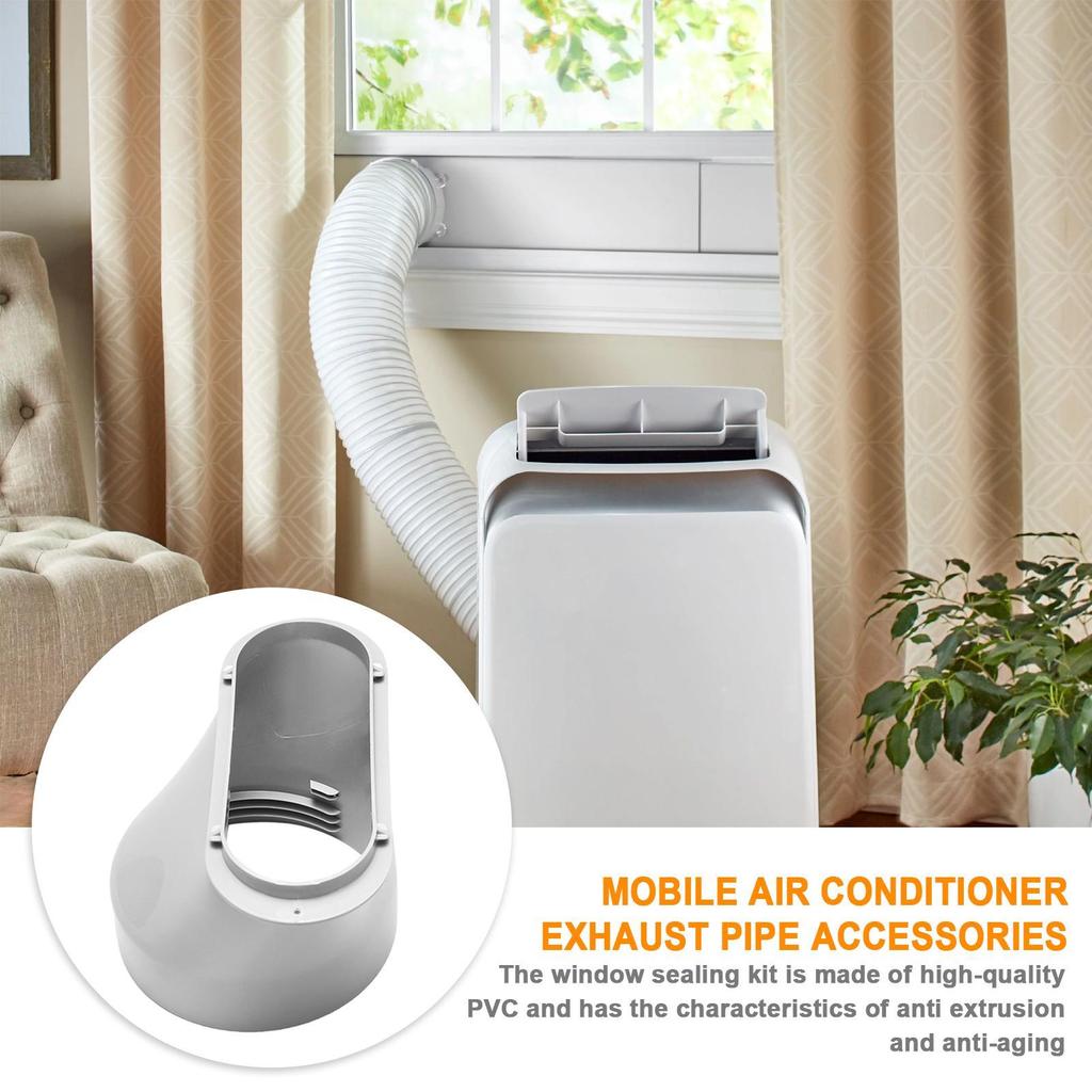 Mobile Air Conditioning Exhaust Pipe AC Hose Connector Air Conditioning Flat Body Duct Interface Portable AC Coupler For Home