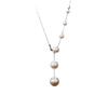 925 Sterling Silver Shijia Gradual Change Y Word Pearl Necklace Female Versatile Niche High Sense A Multi-wear Pearl Collarbone Chain