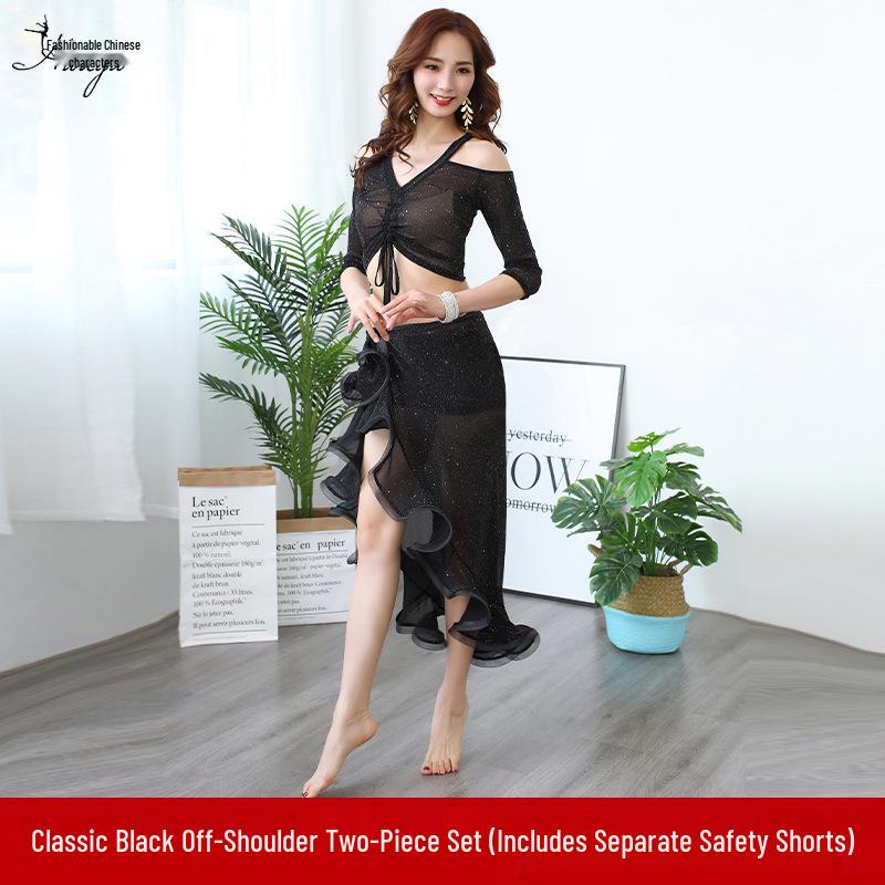 Huayu Belly Dance Practice Set: Hip Scarf Skirt for Women - Spring/Summer