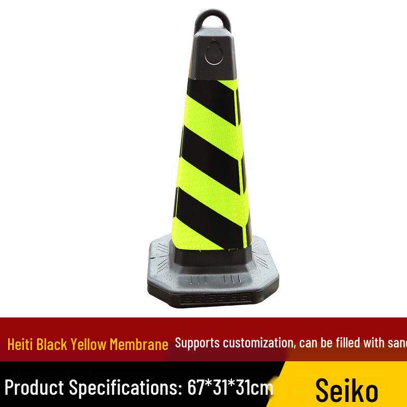 Reflective Plastic Traffic Cone - No Parking Warning Barrier Roadblock