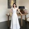 Women's Summer Pastoral Floral Print Dress - Short Sleeve, High-End Waist-Cinched, Sweet Resort Style.