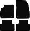 Black Velour Floor Mats For: Opel Zafira C Minivan (2012-2018)