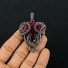 Ruby Pendant Gemstone Jewelry, 999 Copper Wire Wrapped Handmade Pendant, Latest Design Jewelry