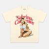 Sabrina Kaperson Printed TShirt  Casual Loose Cotton Top  Street Style HipHop Streetwear