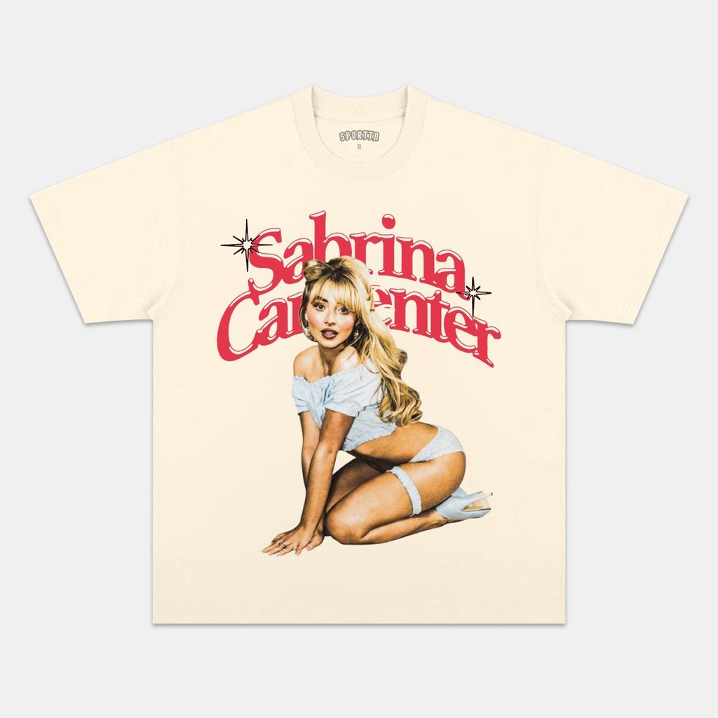Sabrina Kaperson Printed TShirt Casual Loose Cotton Top Street Style HipHop Streetwear