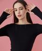 KOLEAT [Warmer Ver.] Slim Daily Round Neck Warmer Long Sleeve T-Shirt [Black] Inner Ver.