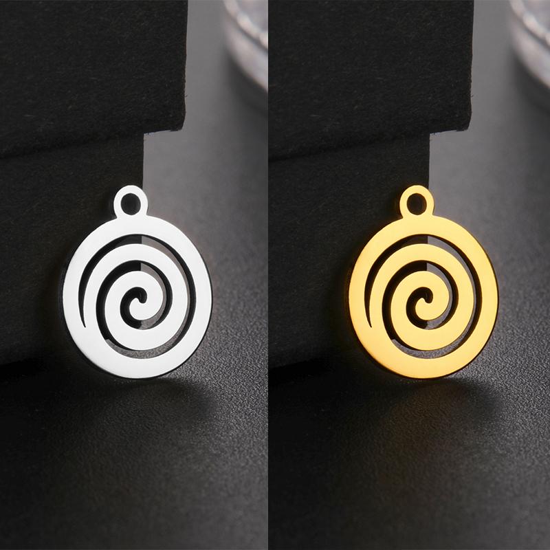 Teamer 5pcs Stainless Steel Charms Jewelry Making Evil Eye Flower Butterfly Geometric Charms Earring Necklace DIY Craft Supplies