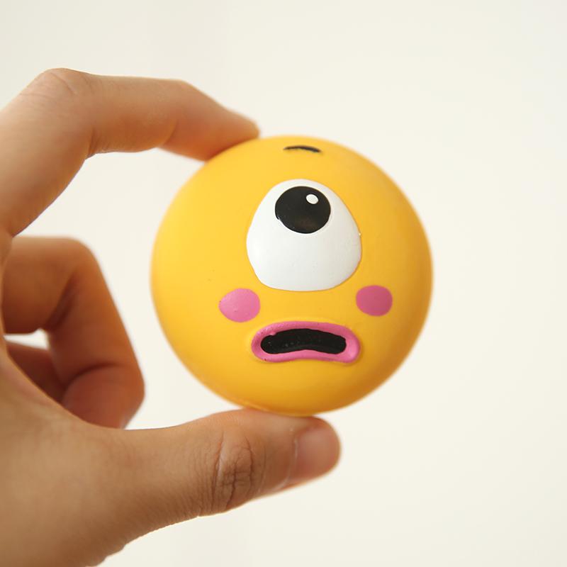 Dog Sound Toy Ball Latex Pet Toy Ball Bite-Resistant Teething Relief Shiba Inu Corgi Teddy Small Dog Teeth Cleaning
