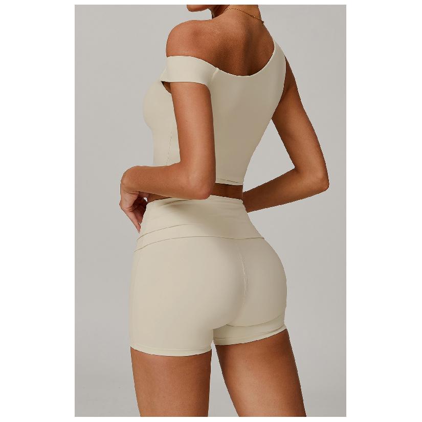 Environmentally Friendly Recycled Yoga Vest For Women, Irregular Sloping Shoulder, Wearing Running And Fitness Underwear For Women