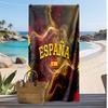 Spanien Fußball Druck Strandtuch Schnelltrocknend Super Saugfähig Weiches Badetuch für Schwimmen Strand Reisen Fan Souvenir Geschenk