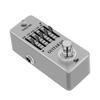 ISET Silver Analog Guitar Equalizer Pedal For Electric and Acoustic Guitar With True Bypass